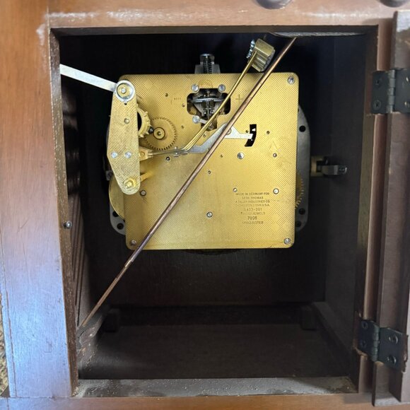 Vintage 1978 Jerome C. Ore Seth Thomas  Clock  Brass Movement & Roman Numerals - Picture 5 of 10